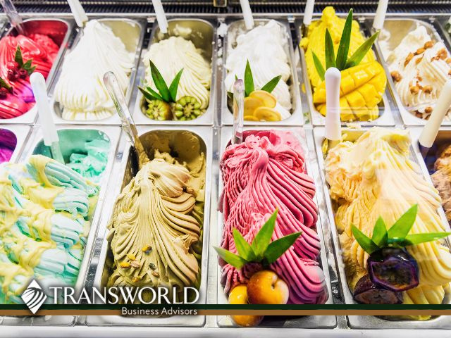 Awesome location location location !!! Gelato shop